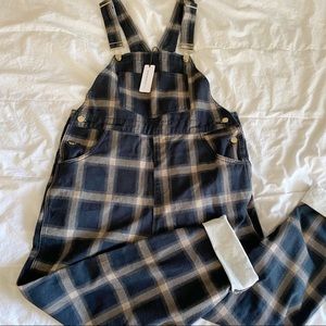 WeWoreWhat Plaid Basic Overalls Size M